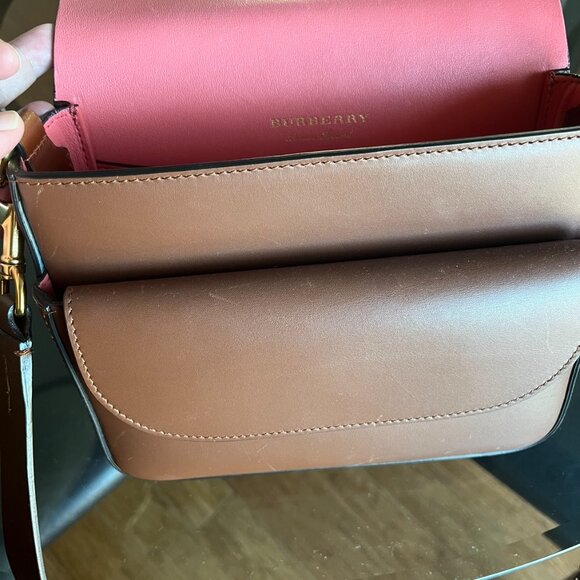 Burberry crossbody leather bag (brown) - Picture 9 of 11